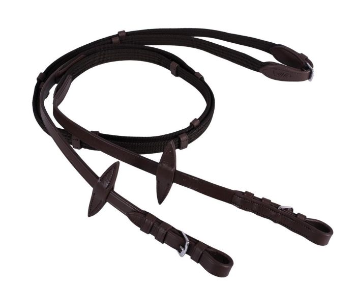 QHP Web reins Dark brown main product photo