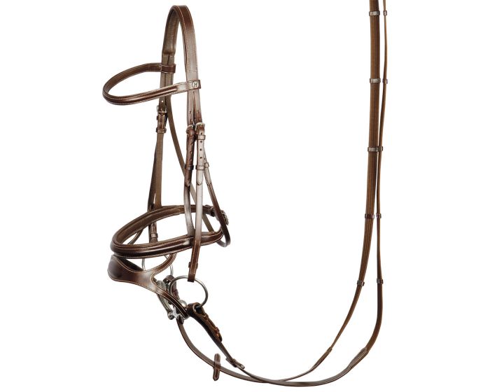 Harry's Horse Bridle double nose band brown main product photo