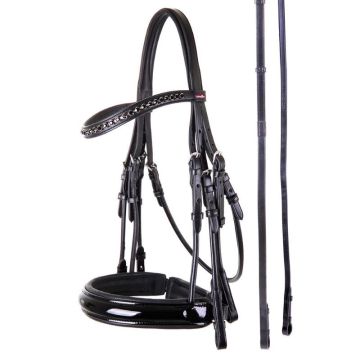 Premiere Bar and Snaffle Bridle Paris Full Black