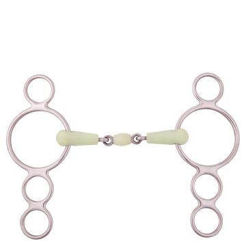 BR Snaffle bit BR Apple Mouth Pessoa 4-ring stainless steel 18mm. 11,5 1 Color