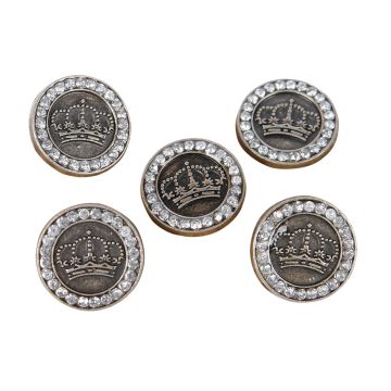 Harry's Horse Buttons crystal crown