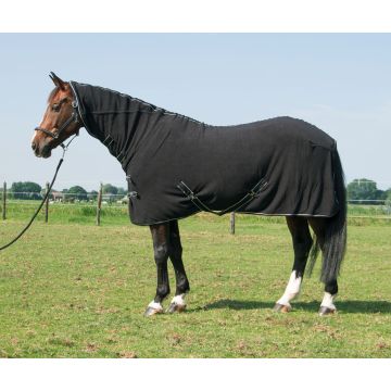 Harry's Horse Fleece blanket Deluxe with neck 205 Black