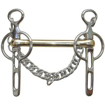 Harry's Horse Liverpool bar gold brass 2 keyholes 14mm