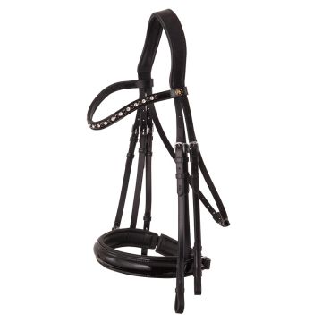 BR Bar and Snaffle Bridle Wendover Cob Black / Silver