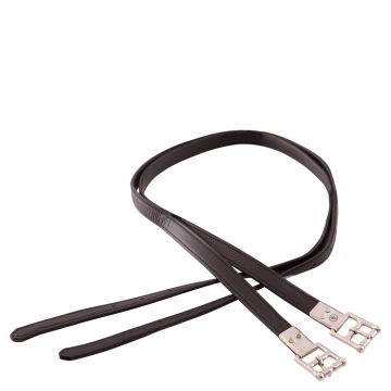 BR Stirrup leathers PVC Leatherlook 135 Black