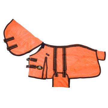 MHS Fly rug "Neon" with removable neck  215 Orange