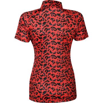 Harry's Horse Shirt Just Ride Leopard XL Coral Red