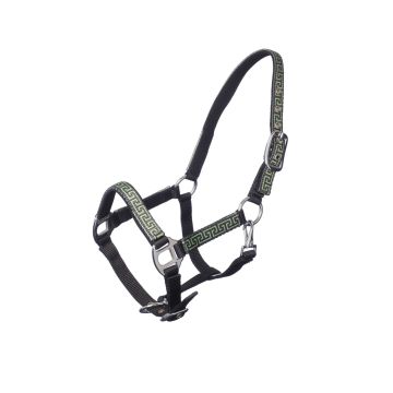 MHS Halter "Satin" Extra Full Zwart Lime