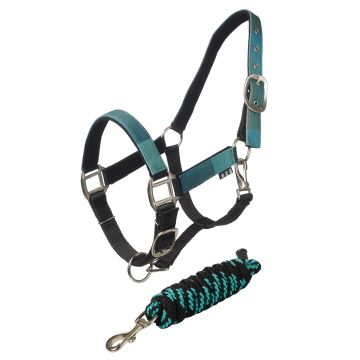 MHS Turnout halter set Pony Green Squares