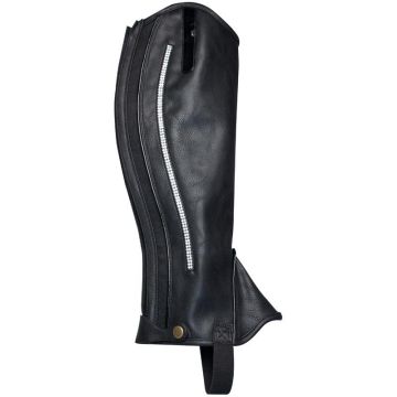 Riders Trend Reiterchaps Mini Chaps Gaiter Genarbtem Abgesteppten Leder XS 