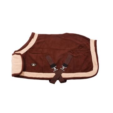 MHS Show Fleece Rug with Breast Flap 100/125 cm Brown