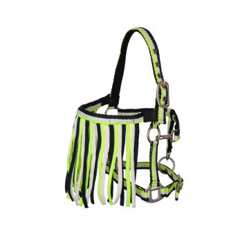 MHS Halter "Stripe" with rope and fly fringe Extra Full Yellow
