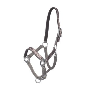 MHS Halter "Leopard Love" Extra Full Gray