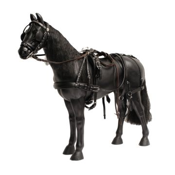 MHS Luxury leather single driving harness Shetland Black
